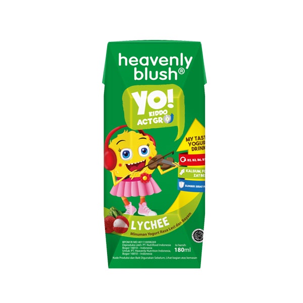 

HEAVENLY BLUSH YO YOGURT DRINK LYCHEE SPINACH 180 ML