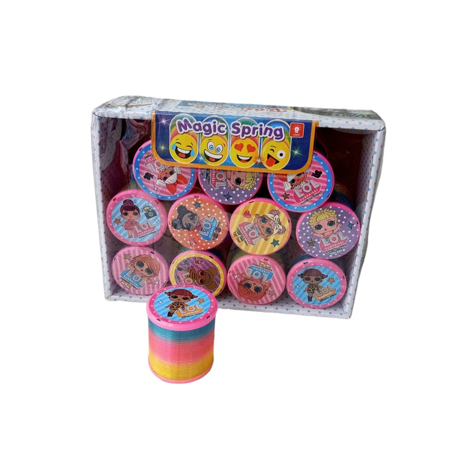 TERLARIS Mainan Anak Rainbow Magic Spring LOL LED LAMPU Diameter 5cm Mainan Anak MURAH RAINBOW SPRING MULTICOLOUR MAINAN PER PEGAS SPIRAL Mainan Anak Rainbow Magic Spring LOL Diameter 5cm