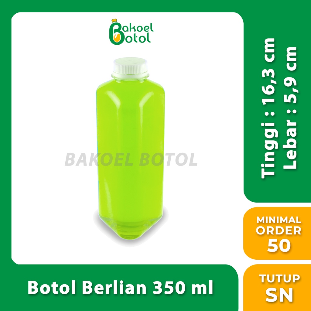 Botol Berlian 350 ml / Botol Segitiga Unik / Botol Plastik 350 ml Murah