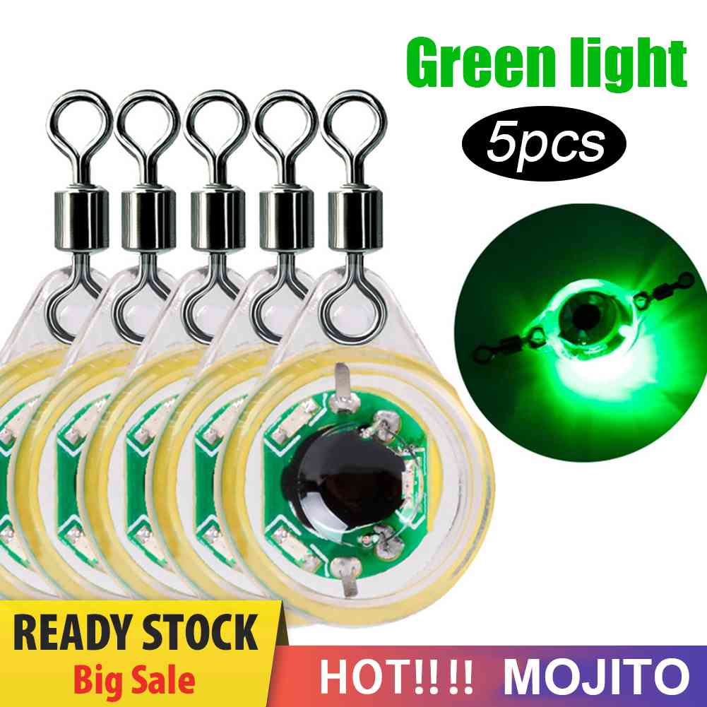 5pcs Umpan Pancing Lampu LED Bawah Air Bentuk Mata