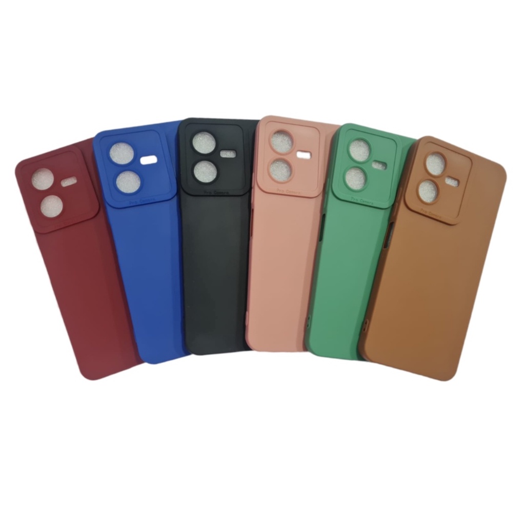Case Procamera Vivo Y16 Y35 Y22 V25 V25 Pro Silikon Softcase Macaron Lentur Casing Matte