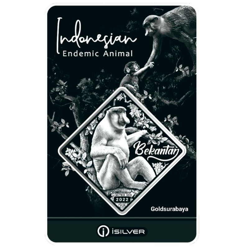 Perak Batangan Isilver Bekantan 1oz Silver Bar not antam nadir srh alfath pamp rcm