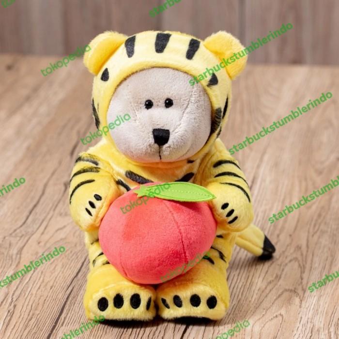 Starbucks Bearista CNY Year of Tiger 2022 Bear Macan Orange Studded