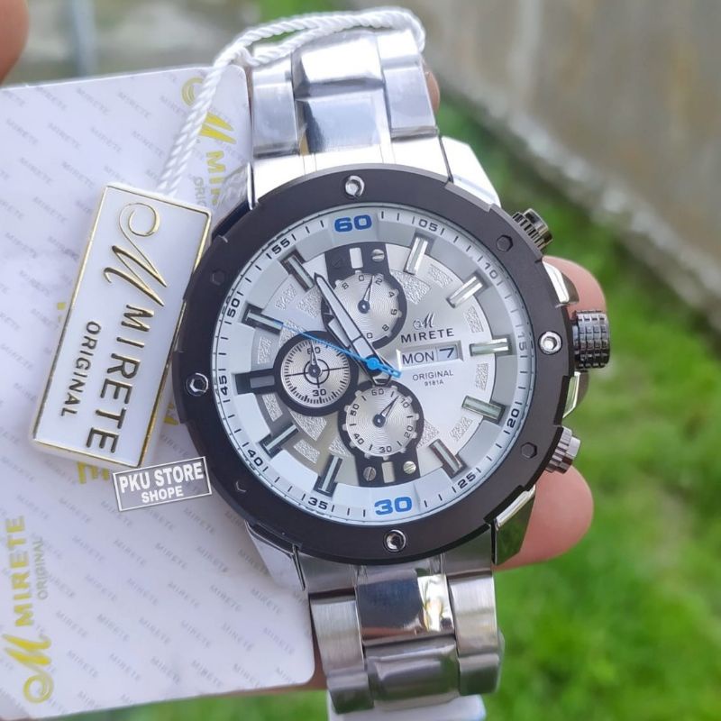 Jam Tangan Pria MIRETE Original _ Jam Tangan Pria Tahan Air _ Jam Tangan Pria Water Resistant _ Jam Quart Analog_ Jam Tangan Pria Sporty Rantai Stainles Stel_Jam Tangan Pria Mirete Original Cod Bayar Di Tempat_JAM TANGAN PRIA MURAH TAHAN AIR_JAM TANGAN