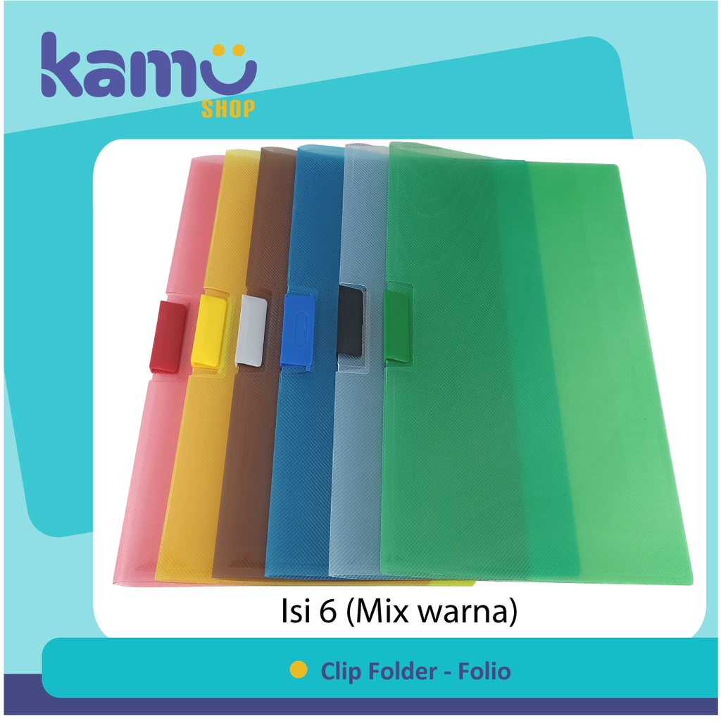 

Map Clip Folder Folio DF - 331 Isi 6 mix warna