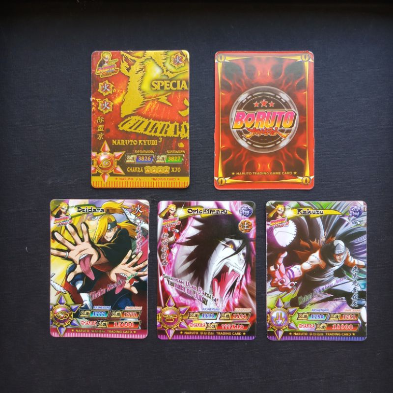 kartu naruto boruto mainan set card game | 1pak 21 Lbr