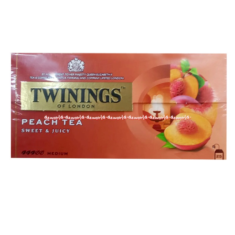 Twinings Of London Peach Tea 25bag Sweet &amp; Juicey Teh Rasa Buah Peach isi 25bag Twining Pech Twinings Peach Tea Twinning