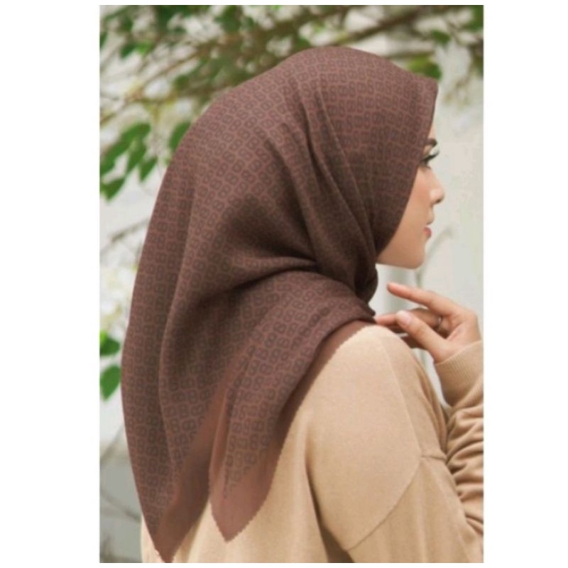BUTTONSCARVES THE TAPIS VOAL SQUARE GINGER BREAD