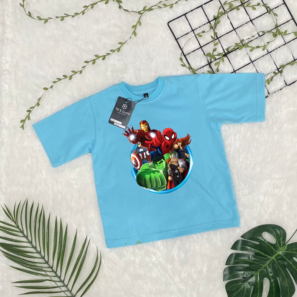 BAJU ANAK SUPER HERO BAHAN PREMIUM. KAOS ANAK KEKINIAN ADEM GAMBAR TIDAK MUDAH LUNTUR. ATASAN ANAK T SHIRT