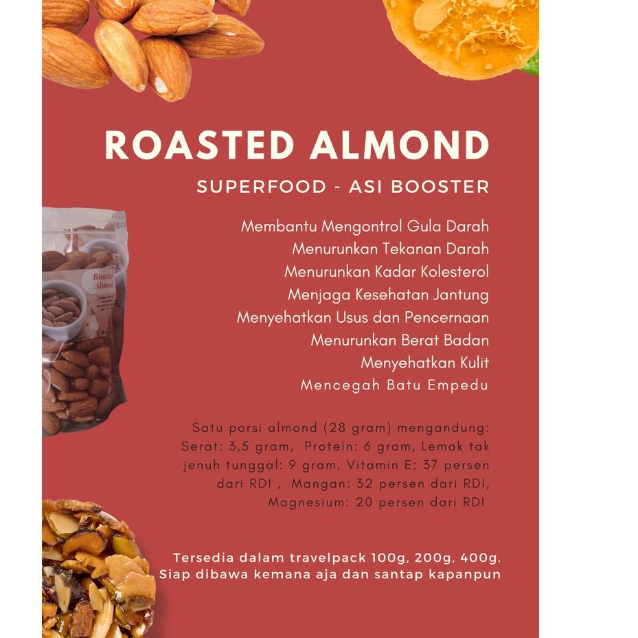 

Terlaris Today Kacang Almond Panggang Roasted Almond 200gram Bisa Langsung Makan !!!