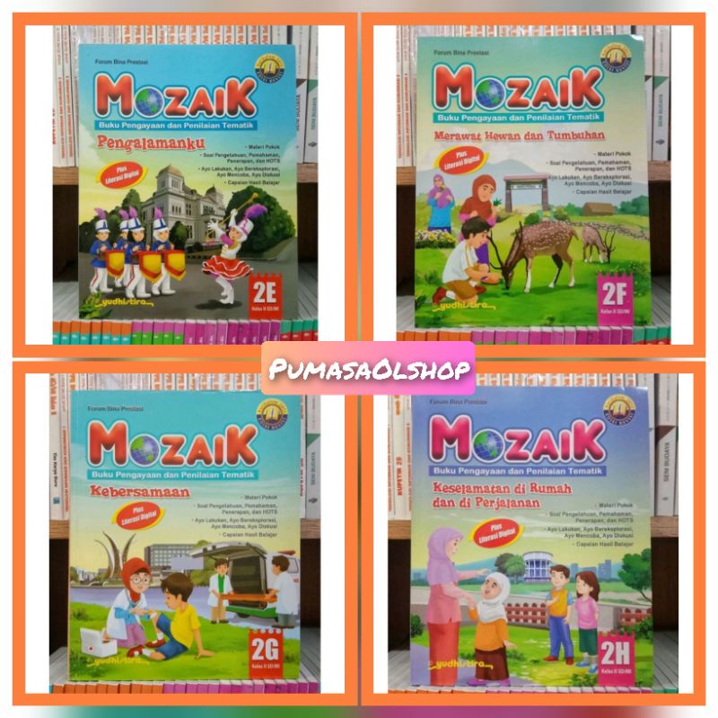 MOZAIK TEMATIK SD/MI KELAS 2 TEMA 2E.2F.2G.2H SEMESTER 2 K13 YUDHISTIRA