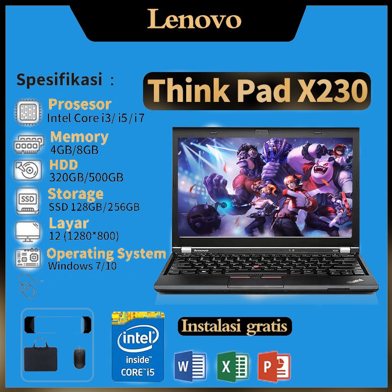 LAPTOP LENOVO CORE I5 GEN3 RAM 8/4 WINDOWS10 SSD/HDD SIAP PAKAI PROMO BERGARANSI BERKUALITAS DJAMIN OK leptop second bekas murah 1 2 3 jutaan cucigudang core i5/i3/i7 notebook mini slim baru pelajar 2022