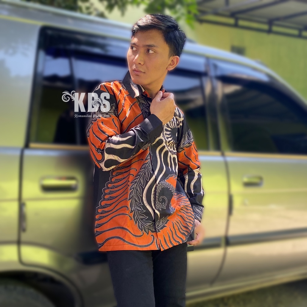 Kemeja Outer Batik Pria Sukma Marang Lengan Panjang Katun Halus Inner Furing