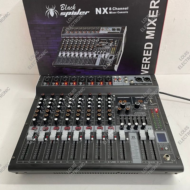 Power Mixer Black Spider NX8 NX 8 NX-8 8 Channel ORIGINAL