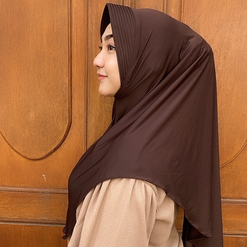 HIJAB JILBAB INSTAN BERGO HAMIDAH PED ANTEM BAHAN JERSEY