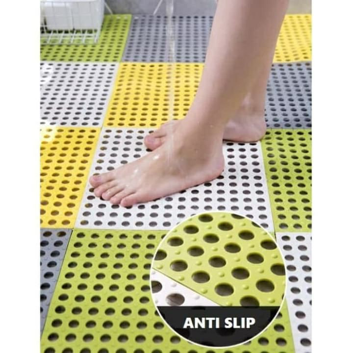 COD - SM88 - Karpet Kamar Mandi Anti Licin 30x30CM Keset Lantai Anti Slip Polkadot Dapur Mat Non-Slip