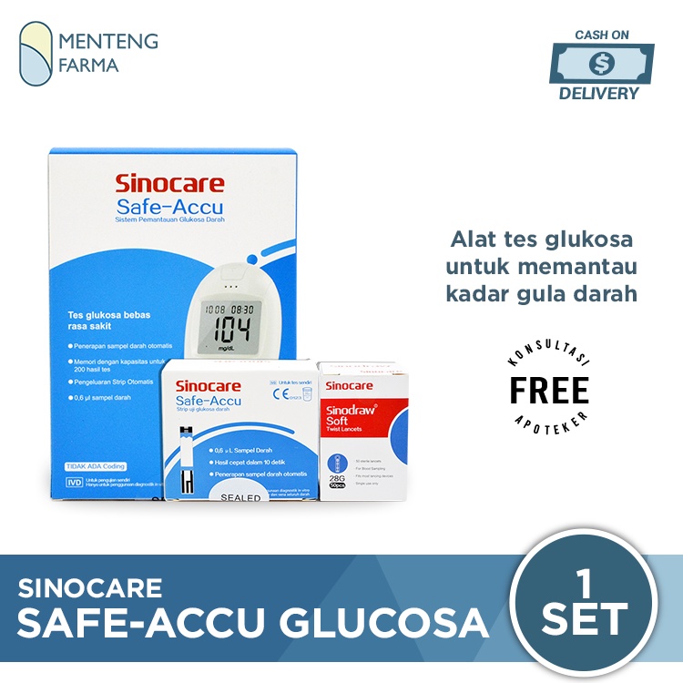 Sinocare Safe-Accu Alat Cek Gula Darah