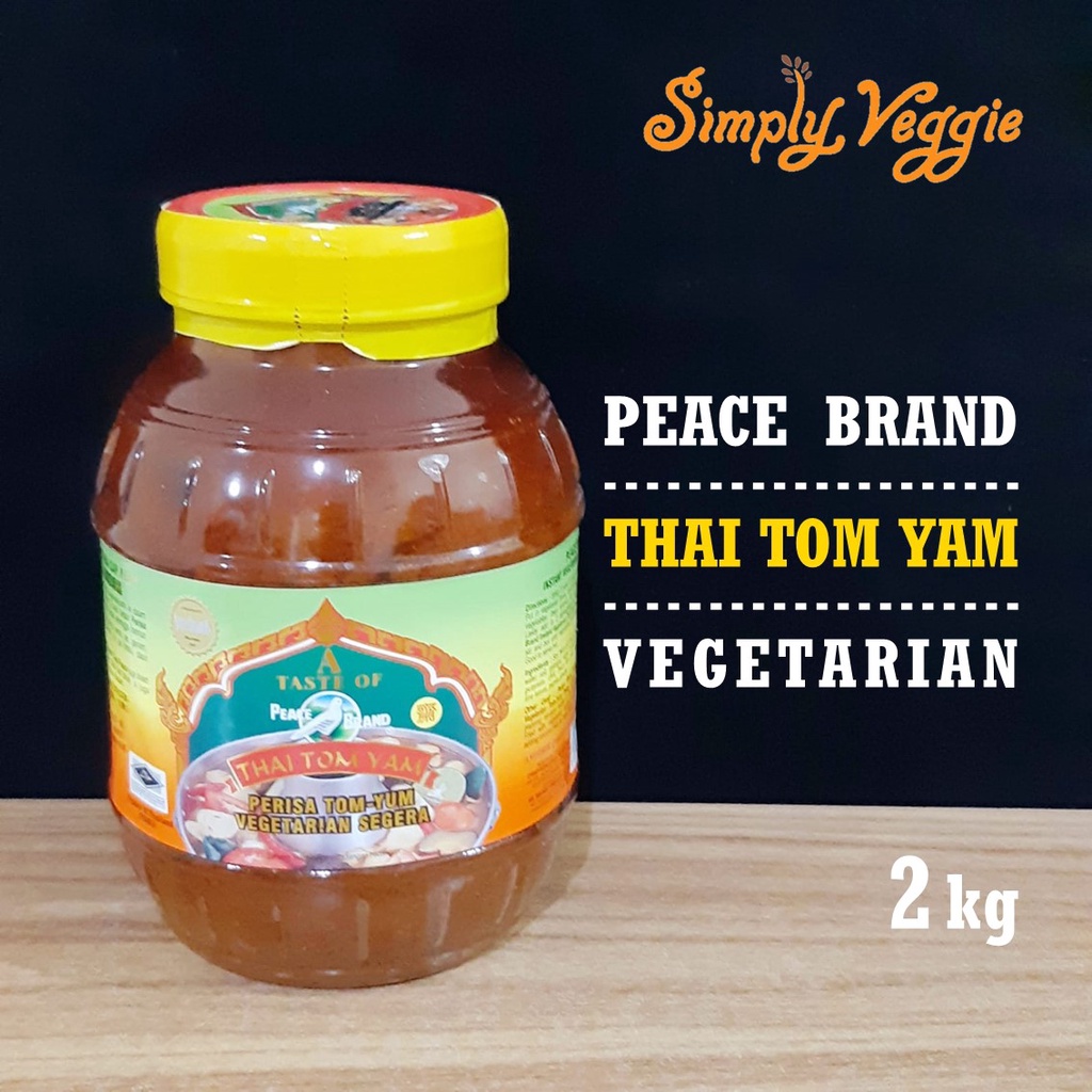 

Peace Brand Tom Yam Paste Vegetarian 2kg Vegan Pasta Tomyam Vegetarian