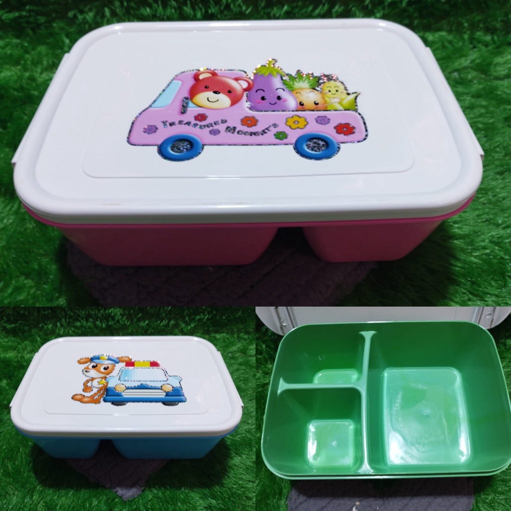 Kotak Bekal Cantik Modis Higenis Murah / Kotak Nasi Lunch Box Plastik / Kotak Makan Tebal