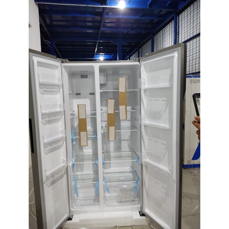 KULKAS GEA G2D 472 INOX LEMARI ES 2 PINTU G2D472INOX SIDE BY SIDE