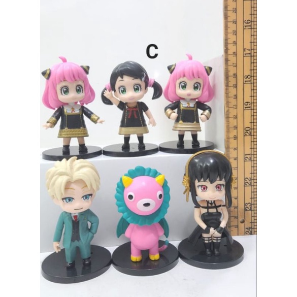 spy x family figure set 6 / 8 anya loid yor topper