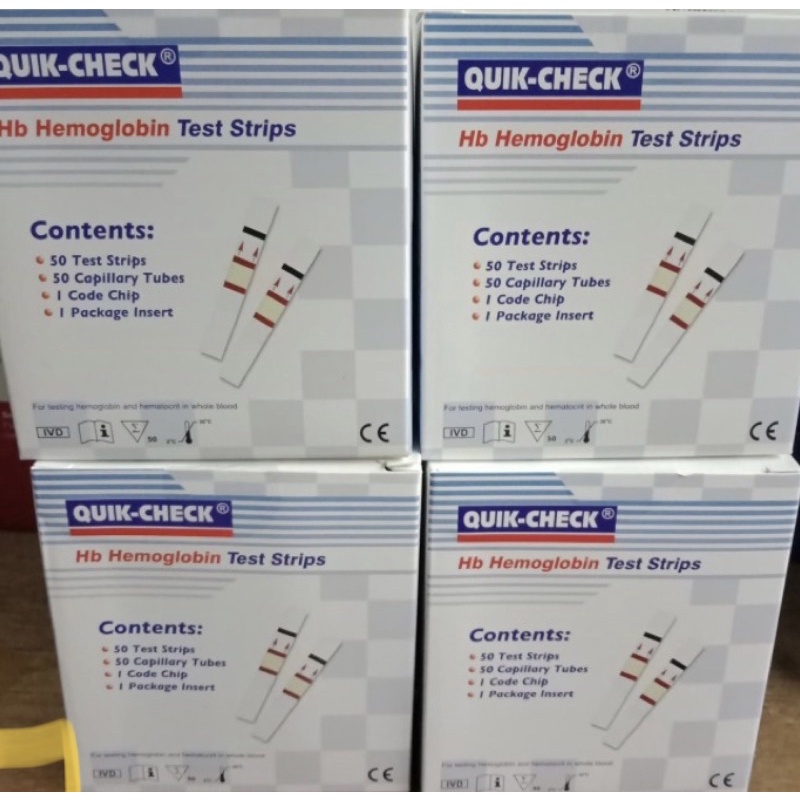 Strip QuikCheck Hb Quik-Check Hemoglobin Quik Check Strip isi Ulang Hb QuikCheck Hb refil hb Acon Hb Quik Check