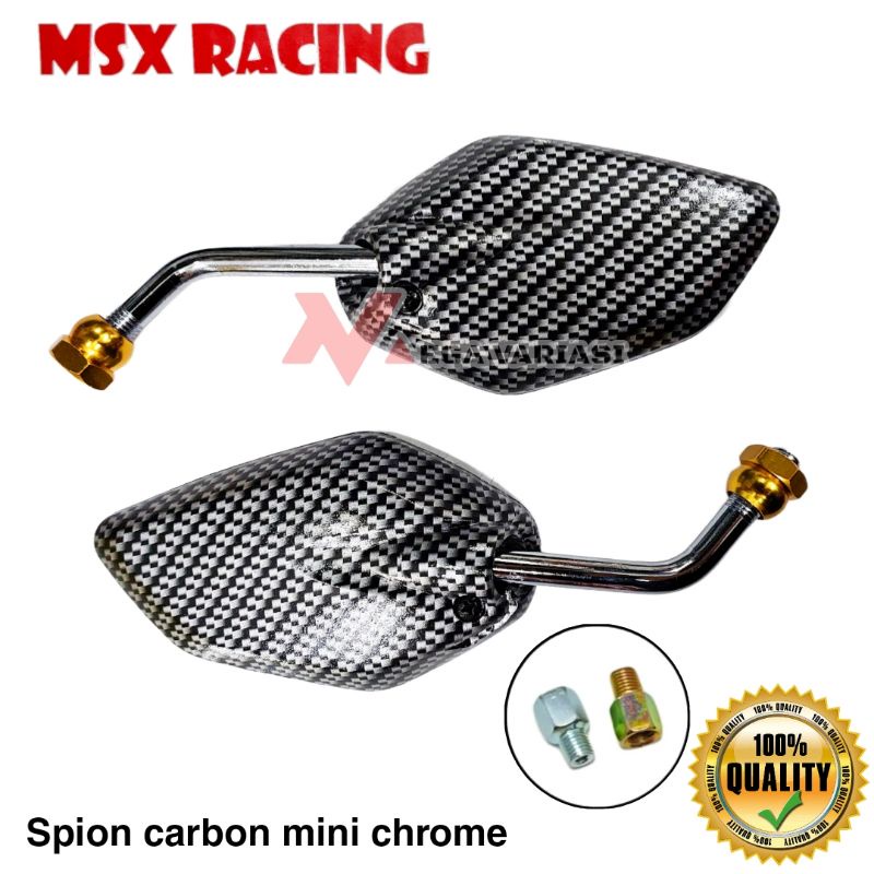 KACA SPION CARBON MINI YAMAHA CHROME SPION CARBON MINI YAMAHA AEROX MIO LEXI NMAX RXKING VIXION SOUL MIO J M3 DLL