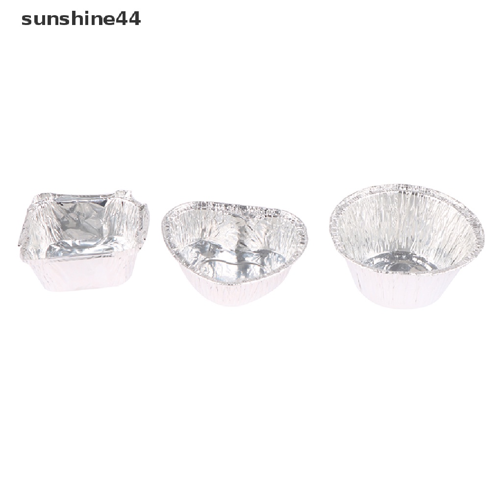 Sunshine 10Pcs Cetakan Egg Tart Mini Bahan Aluminum Foil