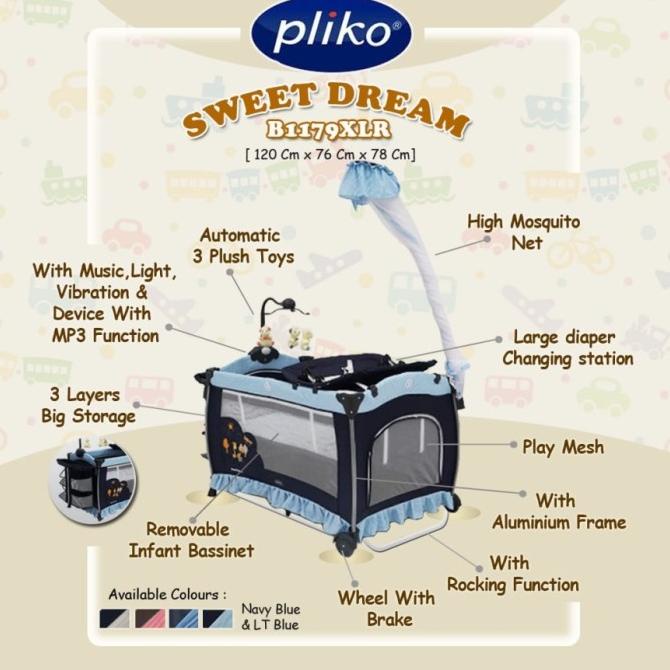 Pliko Baby Box B 1179 Xlr Sweet Dream / Box Tempat Tidur Bayi