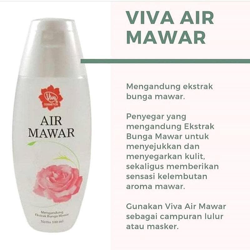 Promo Viva Extrak Sari Air Mawar Asli Toner Mawar Segar /Toner Penyegar Wajah Sari Mawar