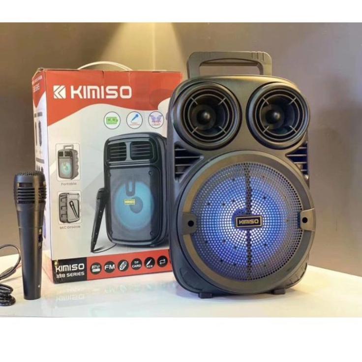 Pasti Istimewa COD Speaker bluetooth portabel karaoke 3381 model koper FREE MIC big bass Termurah//S