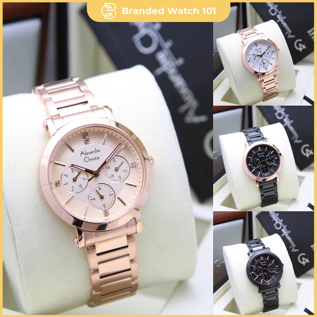 ORIGINAL Jam Tangan Wanita Alexandre Christie AC 2646 / AC2646 / 2646 Garansi Resmi 1 Tahun, Stainless