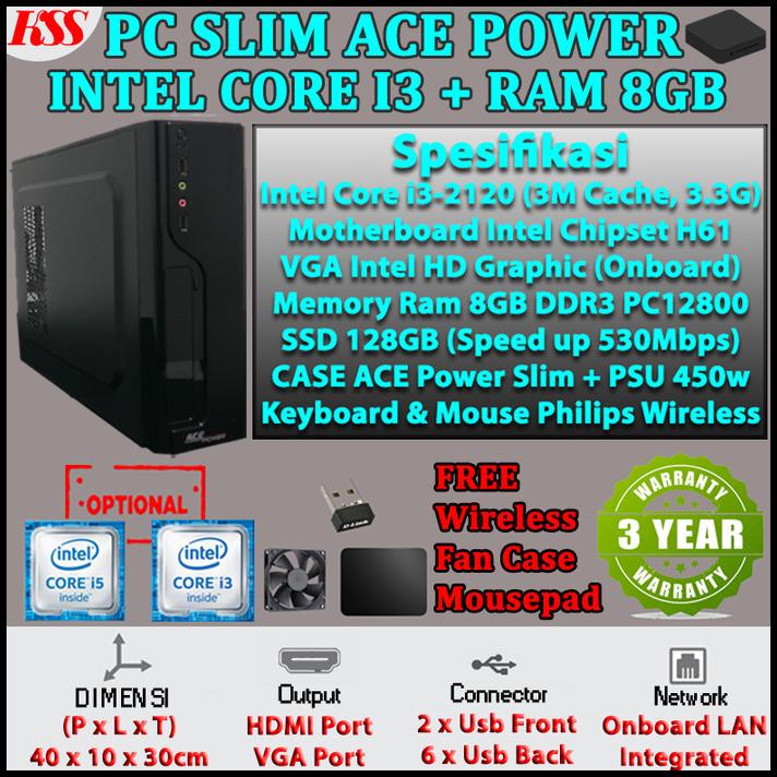 Komputer Mini Pc Rakitan [Core I3, Ssd, Hdd] Murah Meriah
