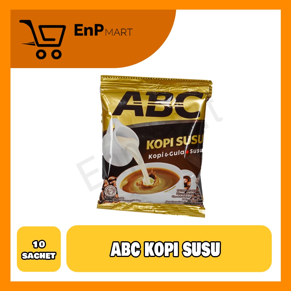 

ABC KOPI SUSU (KOPI+GULA+SUSU) 1 Renceng = 10 Sachet