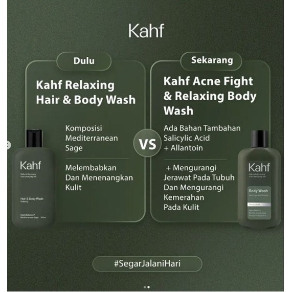 Kahf Acne Fight and Relaxing Body Wash 200 ml - Sabun Mandi Pria