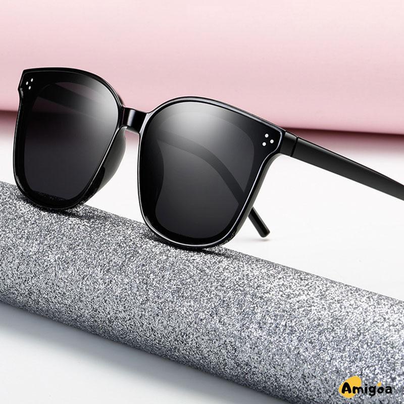 Kacamata Kotak Hitam Korean Fashion Sunglassess Wanita/Pria Unisex - AG2