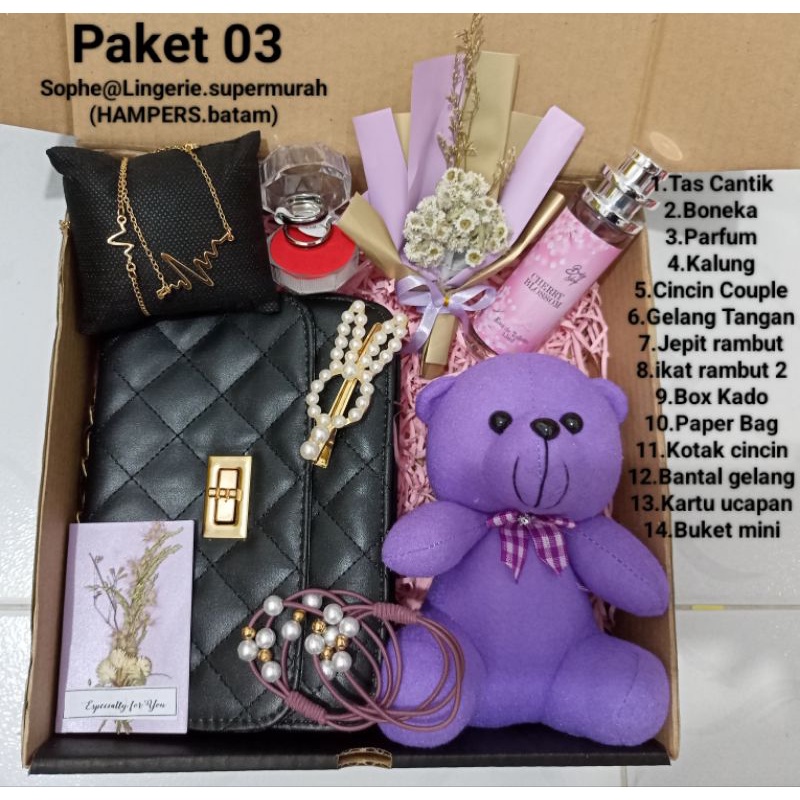 

KADO ULTAH / HAMPERS ULTAH / HAMPERS MURAH / KADO ANNIVERSARY / KADO VALENTINE / KADO BATAM / HAMPERS / TAS CEWE / KADO CEWE / KADO MURAH