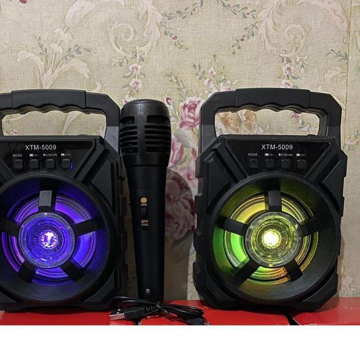 Viral COD SPEAKER BLUETOOTH XTM-5009 PLUS MIC KARAOKE - SALON AKTIF XTM-5009