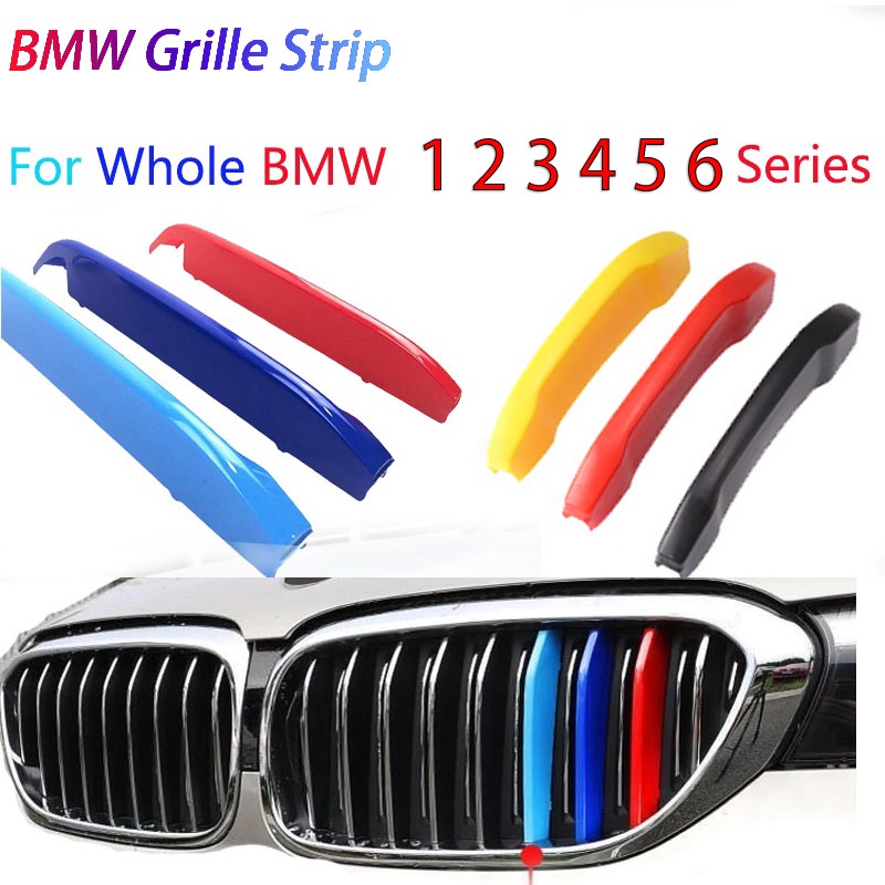 3 Pcs Strip Trim Grill Depan Mobil Balap Untuk BMW 1 2 3 4 5 6 7 Series E46 E39 E87 E88 E60 E61 E90 E92 F20 F30 F34 F22 F45 F10 F36 F06 F40 F30 F45 G32 G11 Z4 E85