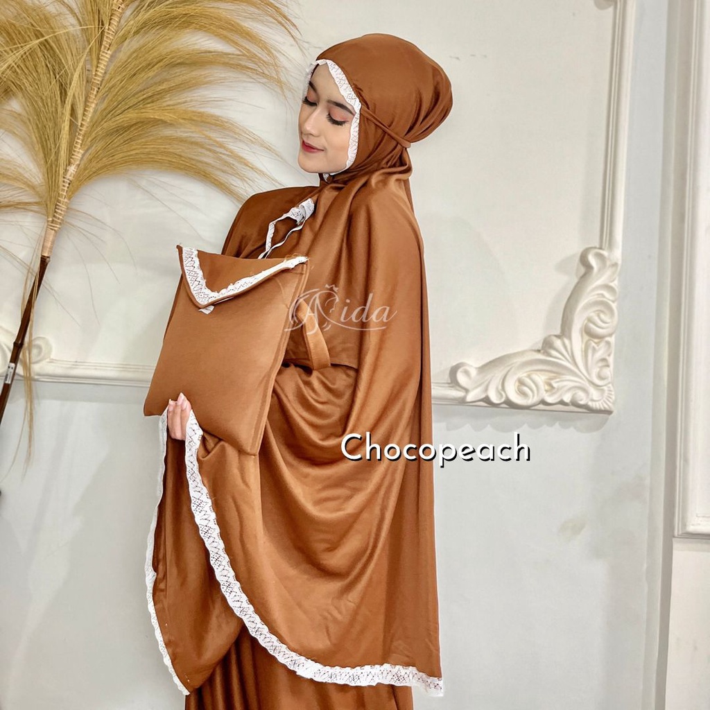 Mukena Amplop Premium Polos Renda Hijabbyaida