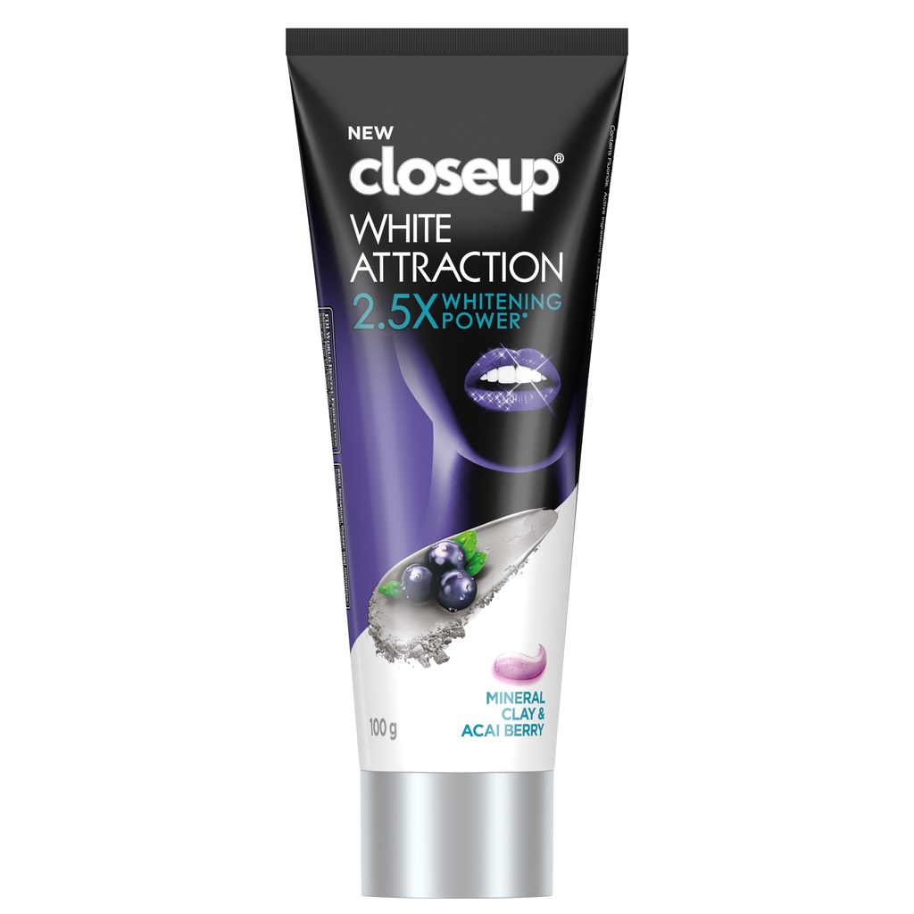 Closeup White Attraction Toothpaste Pasta Gigi Acai Berry 2.5X Gigi Lebih Putih 100 Gr