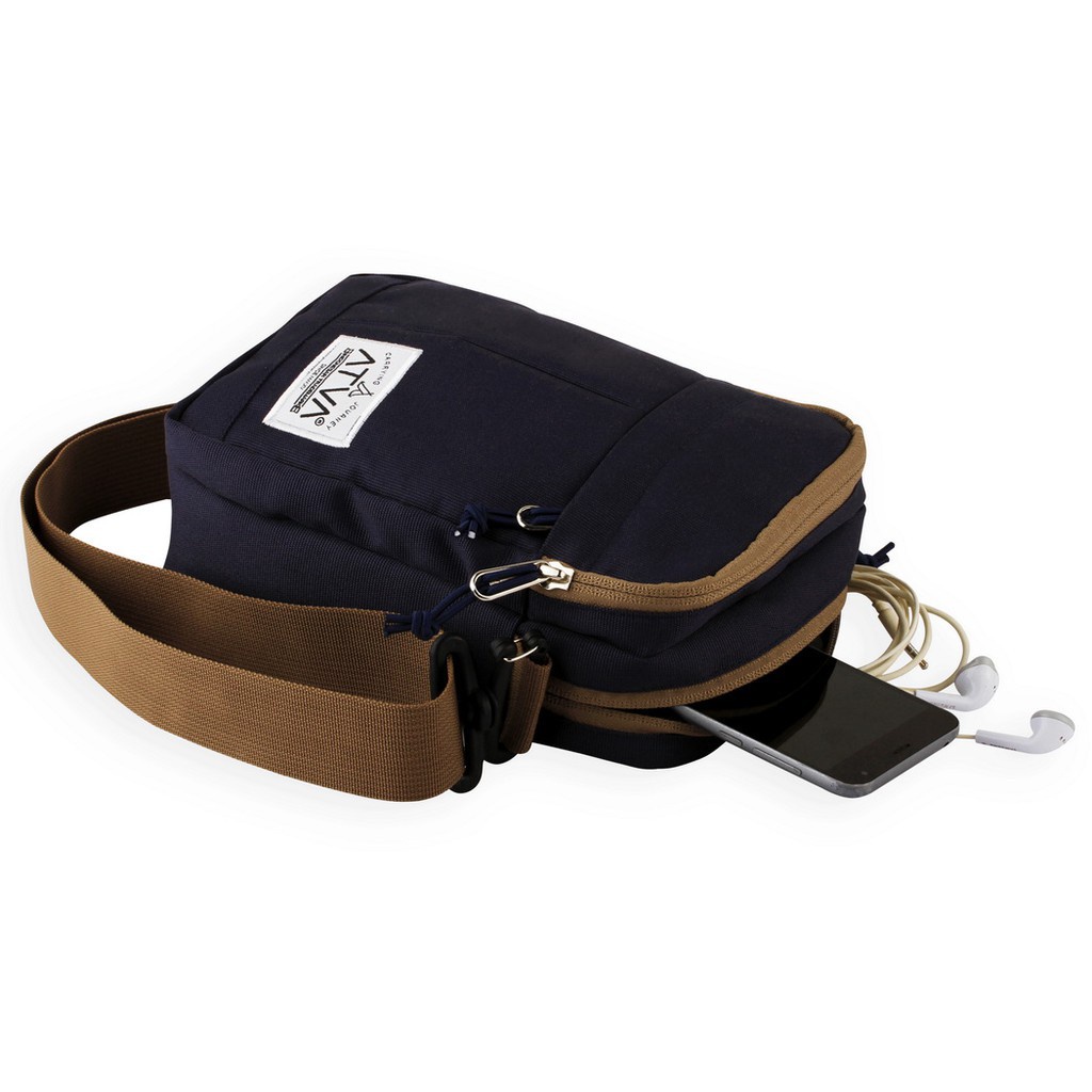 FIT NAVY ORIGINAL x ATVA Tas Selempang Biru Dongker Pria Slingbag Casual Jalan Santai Main Hangout Nongkrong Sling Bag Distro Remaja Dewasa Daily Simple Shoulder Bag Premium Mini Shoulderbag Tas Slempang Outdoor Kecil Bahu Dada Keren Terbaru Kekinian