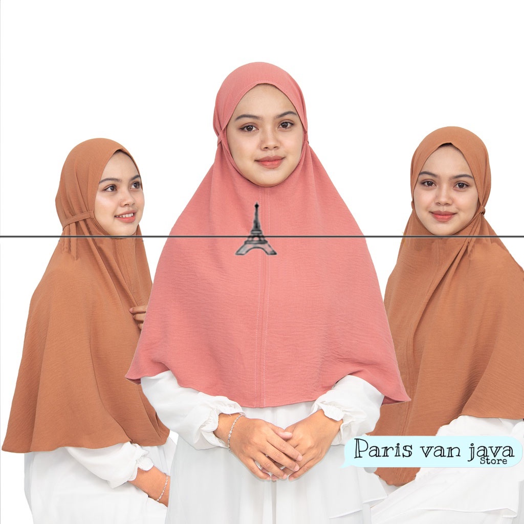 Jilbab Bergo Maryam CRINKLE AIRFLOW PREMIUM (L) | Jilbab Instan Tali Non Pad (L) | Hijab Bergo Cringkle Airflow | Kerudung Instan