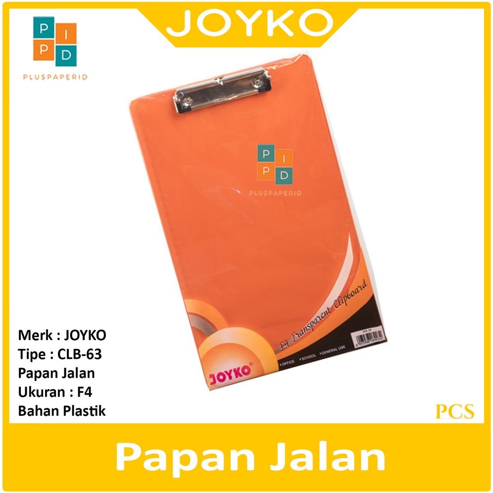 

PRODUK- JOYKO - CLIP BOARD - PAPAN JALAN ALAS TULIS CLB-63 TRANSPARENT - PCS .