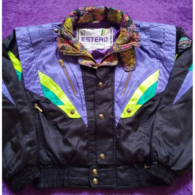 JAKET RACING VINTAGE ESTERO PATTERN THRIFT ESTERO