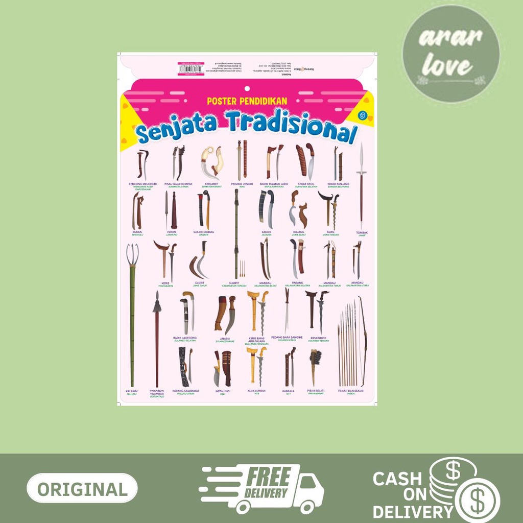 POSTER PENDIDIKAN SENJATA TRADISIONAL