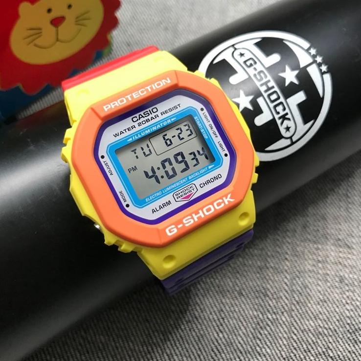 Sale of Month9.9 Casio G-SHOCK Neon Seri Warna-warni Jam Tangan Olahraga Fashion Pria Jam Tangan Kua