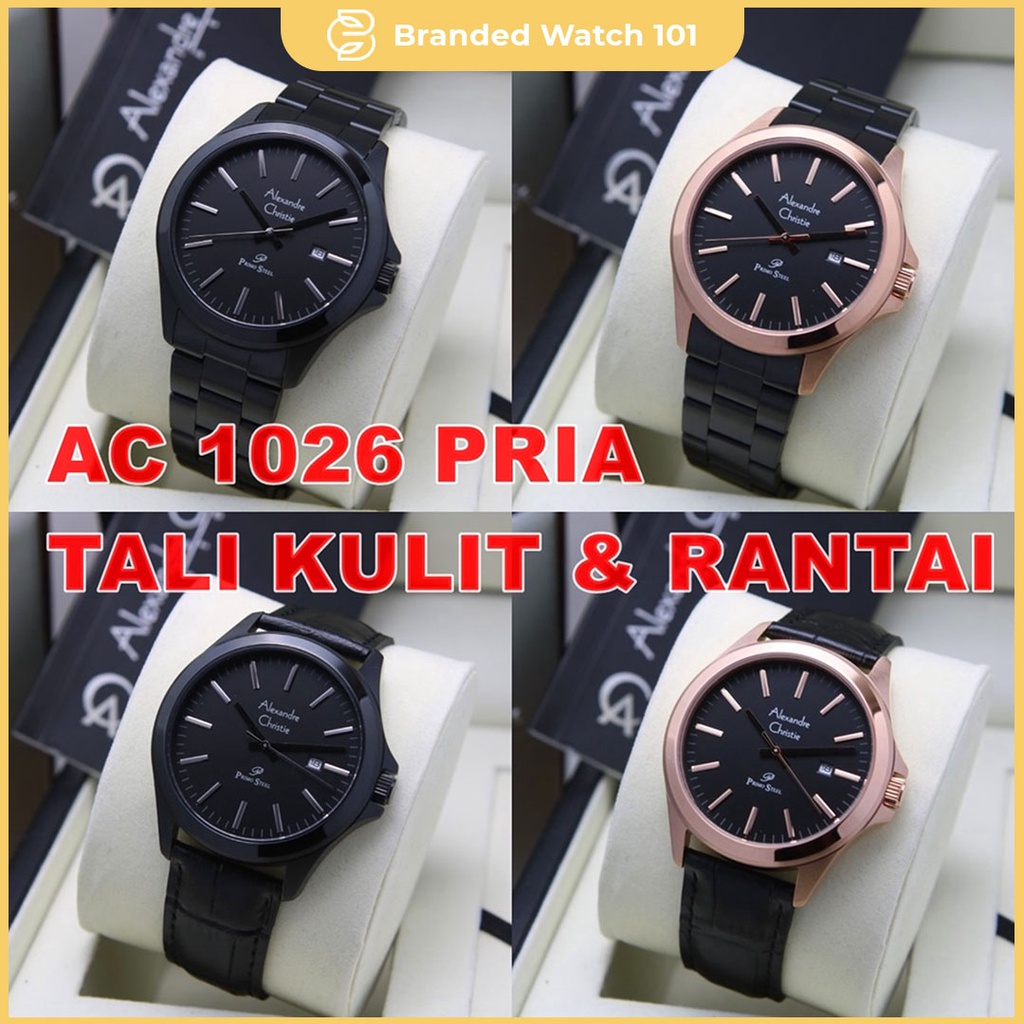 ORIGINAL Jam Tangan Pria Alexandre Christie AC 1026 / AC1026 / 1026 Garansi Resmi 1 Tahun