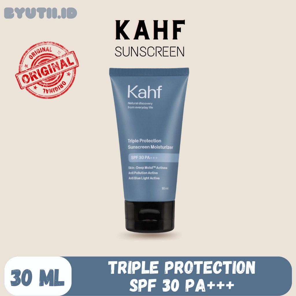 Jual KAHF Triple Protection Sunscreen Moisturizer SPF 30 PA+++ 30ml