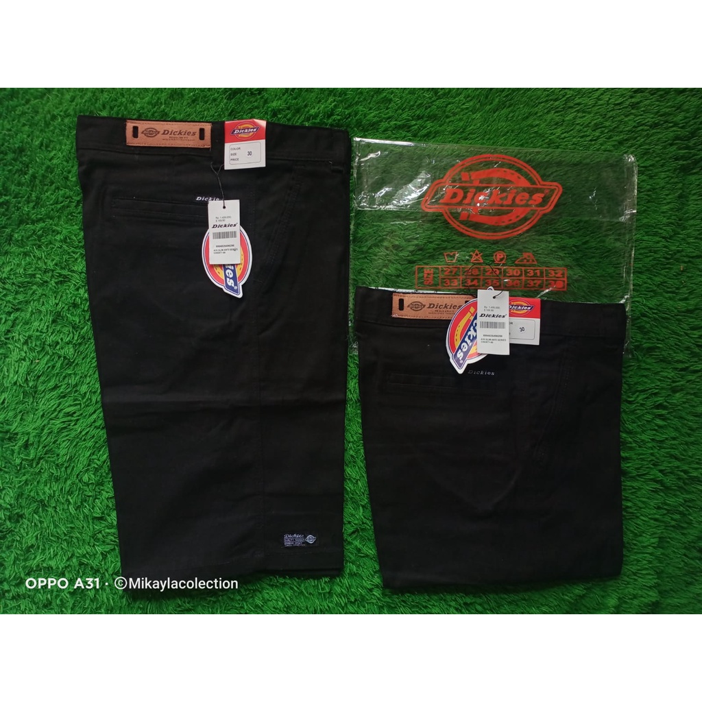 Celana Chino Pria Pendek Hitam Dickies Premium Full Acc